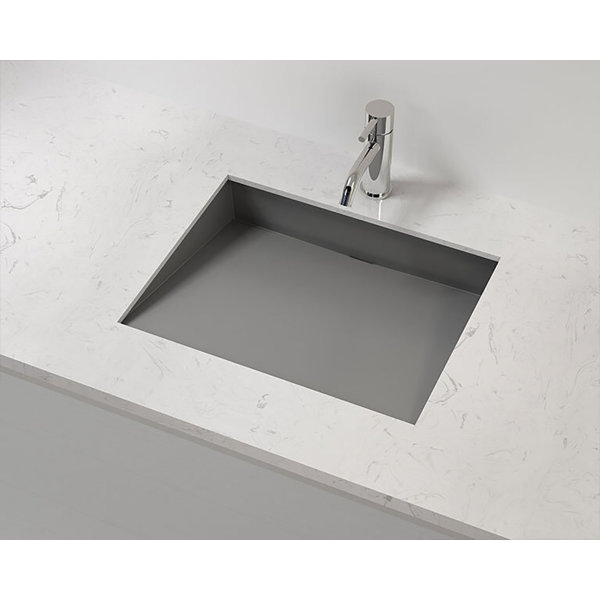 Badeloft 16.5'' Polymarble Rectangular Undermount Bathroom Sink Wayfair